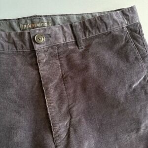 Men's Theory Raffi Corduroy Pants Black Cotton Blend Chinos Size 34x